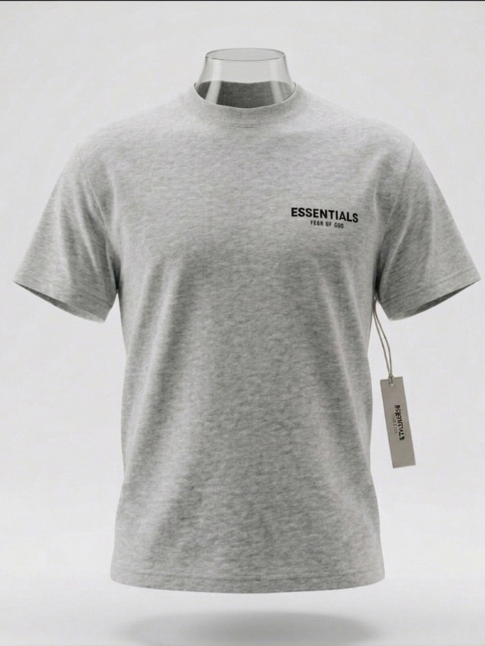 ESSENTIALS Men's DARK Gray Logo Short Sleeve Tee
